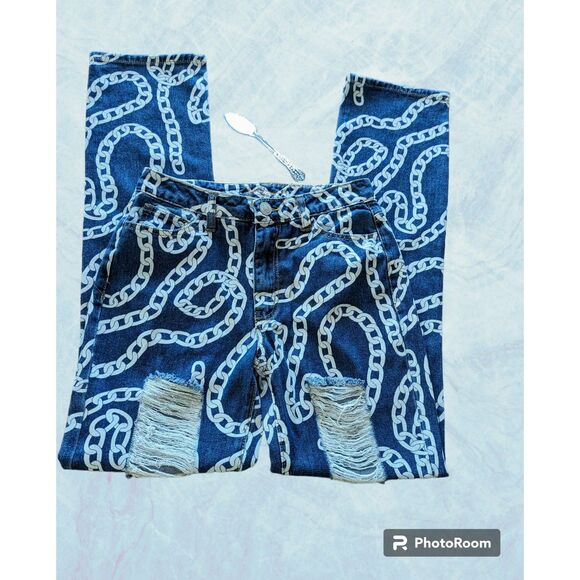 NWT Spoon Jeans distressed straight leg jeans Sz 5 - Picture 10 of 11